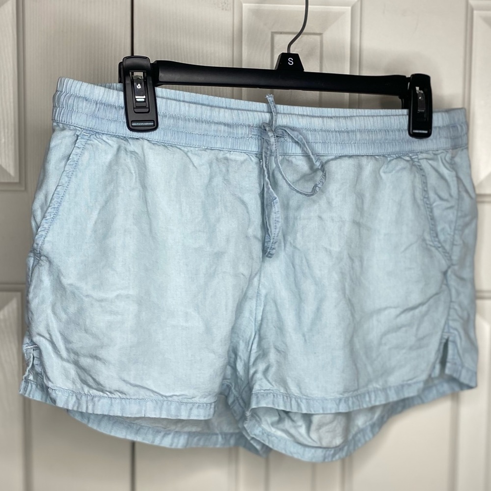 Blue Linen Shorts